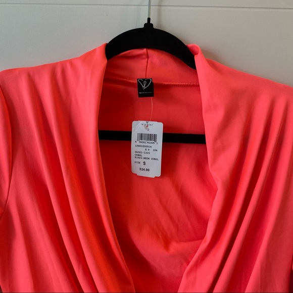 Windsor Neon Pink Longsleeve Bodysuit. New With Tags! - Picture 3 of 5